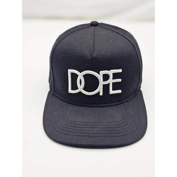 DOPE Other - DOPE Black Solid Snapback Hat Cap, One Size Adjustable, Unisex Adults